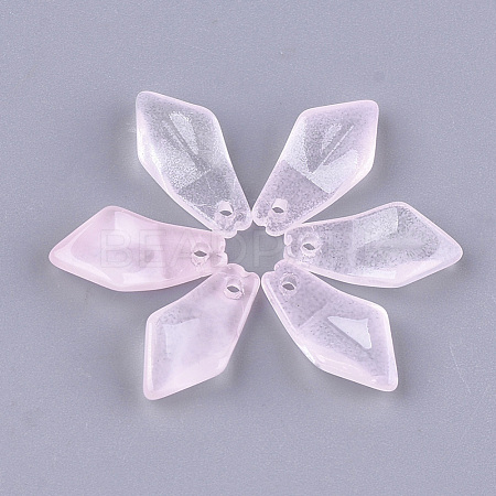 Transparent Spray Painted Glass Pendants X-GLAA-S183-21B-01-1