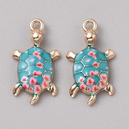 Alloy Enamel Pendants FIND-CJC0027-01G-04-1