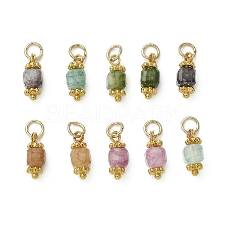 Natural Multicolor Tourmaline Pendants PALLOY-JF05319-1