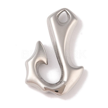 Non-Tarnish 304 Stainless Steel Hook Clasps STAS-C109-03P-1