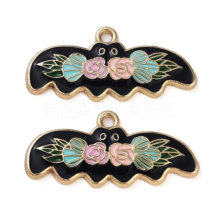 Halloween Theme Rack Plating Alloy Enamel Pendants FIND-Q099-02B-G-1