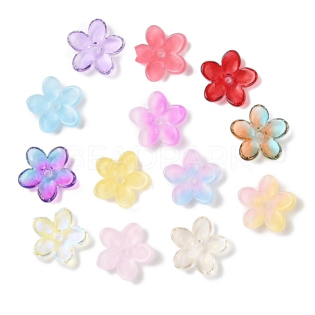 Transparent Spray Paint Glass Beads GLAA-Z011-07-1