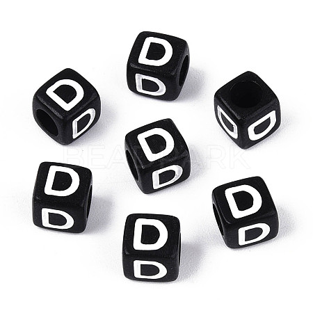 Initial Acrylic Horizontal Hole Beads OACR-ZX006-35D-1