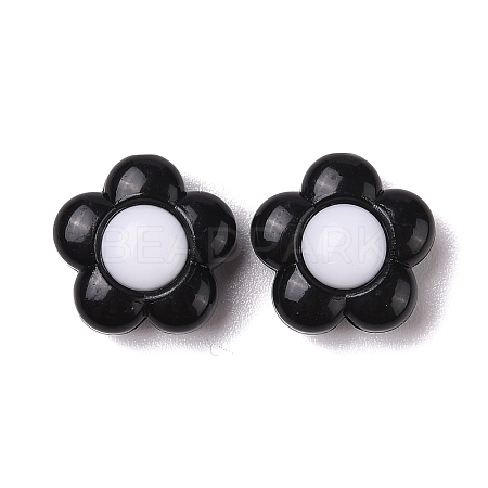 Two-tone Acrylic Beads OACR-U003-09-1