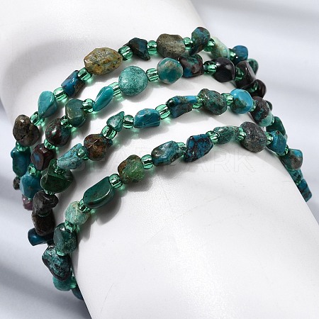 Natural Chrysocolla Beads Bracelets GG-CBA05D5-02A-02-1