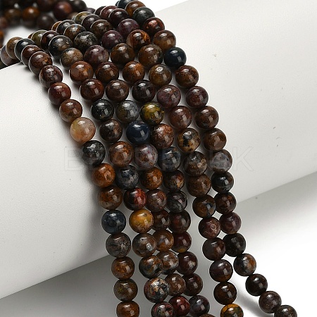 Natural Pietersite Beads Strands G-L642-B16-4mm-1