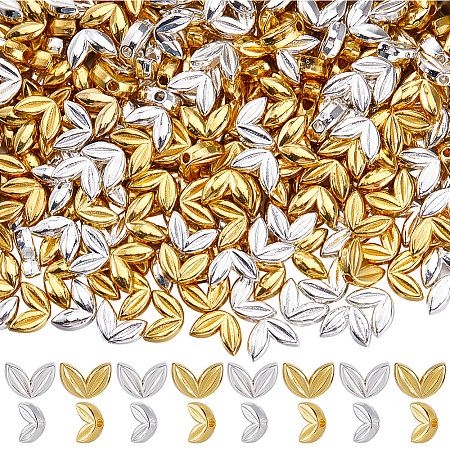 400Pcs 2 Colors Alloy Beads FIND-SP0002-37-1