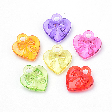 Transparent Acrylic Charms X-TACR-S144-57-1
