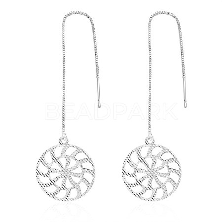 Trendy Brass Threader Earrings EJEW-BB21073-1