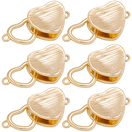8Pcs Brass Interlocking Clasps KK-BBC0019-68-1