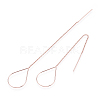 Brass Stud Earring Findings X-KK-S345-066RG-3