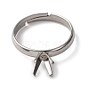 304 Stainless Steel Cuff Ring Components STAS-D372-01P-05-3
