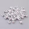 Acrylic Horizontal Hole Letter Beads PL37C9308-O-1