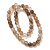 Dyed Natural Agate Round Beads Strands G-E321B-8mm-01-6
