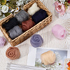 50G 10 Colors Needle Felting Wool Roving DIY-CP0013-77A-4