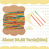 50M Gradient Color Waxed Polyester Cords YC-TADJ0001-04E-3