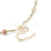 Natural Rutilated Quartz Beaded & Glass Beads Necklaces NJEW-L119-10G-4