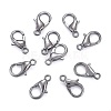 Black Tone Zinc Alloy Lobster Claw Clasps X-E102-B-2