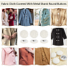 20Pcs Cloth with Aluminum Base Buttons BUTT-NB0001-77B-6