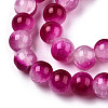 Crackle Baking Paint Imitation Jade Glass Beads Strands DGLA-T003-10mm-12-2