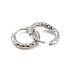 Non-Tarnish 304 Stainless Steel Grooved Hoop Earrings EJEW-M218-01A-P-2