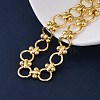 Brass Ring Link Chain Bracelets for Women Men BJEW-K273-05G-3