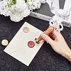 CRASPIRE 2Pcs 2 Styles Golden Plated Wax Seal Brass Stamp Head AJEW-CP0007-54A-02-3