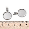 304 Stainless Steel Pendant Cabochon Settings STAS-L282-010P-05-3
