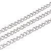 Non-Tarnish 3.28 Feet 304 Stainless Steel Twist Chains X-CHS-K001-24-3mm-1