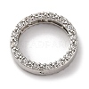 Rack Plating Brass with Cubic Zirconia Bead Frame KK-S406-09A-P-1