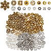 320Pcs 16 Styles Tibetan Style Alloy 4-Petal Bead Caps TIBE-PA0001-22-1