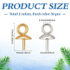 100Pcs 2 Colors PVD Vacuum Plating 304 Stainless Steel Cup Pearl Peg Bails Pin Pendants STAS-ME0002-97-2