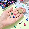 180Pcs 6 Colors Acrylic Rhinestone Flat Back Cabochons GACR-YW0001-04-4