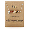 Natural Red Jasper & Tiger Eye & Citrine Chip & Alloy Constellation Pendant Necklaces WGB0CBC-07-1