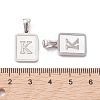 304 Stainless Steel Pave Shell Pendants STAS-G327-01P-K-3