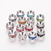 Brass Spacer Beads with Grade A Rhinestone RB-K050-9mm-B01-1