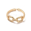 Brass Micro Pave Cubic Zirconia Open Cuff Rings RJEW-R146-07A-KCG-3