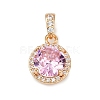 Brass Micro Pave Cubic Zirconia Pendants KK-E795-11KCG-01-1