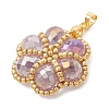 Seed Beads & Glass Beaded Pendants PALLOY-MZ01299-02-2