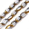 Electroplate Glass Beads Strands EGLA-N008-015-4