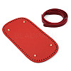 1Pc PU Leather Oval Long Bag Bottoms DIY-TA0015-27-3