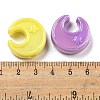 UV Plating Iridescent Acrylic Beads OACR-G039-05-3
