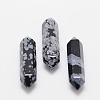 Faceted Natural Snowflake Obsidian Healing Stones LS-G-K013-30mm-01-1