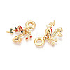 Brass Micro Pave Clear Cubic Zirconia Pendants X1-KK-N271-06G-2
