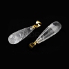 Natural Quartz Crystal Teardrop Pendants G-Q005-03G-09-3