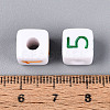 Opaque Acrylic European Large Hole Beads SACR-N020-01M-01-4