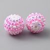 Resin Rhinestone Beads RESI-WH0034-33-1