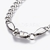 304 Stainless Steel Curb Chain Bracelets BJEW-O168-17P-3