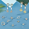40Pcs 10 Style  Alloy Stud Earring Findings FIND-PH0008-36-7