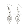304 Stainless Steel Leaf Dangle Earrings EJEW-Z129-13P-4
